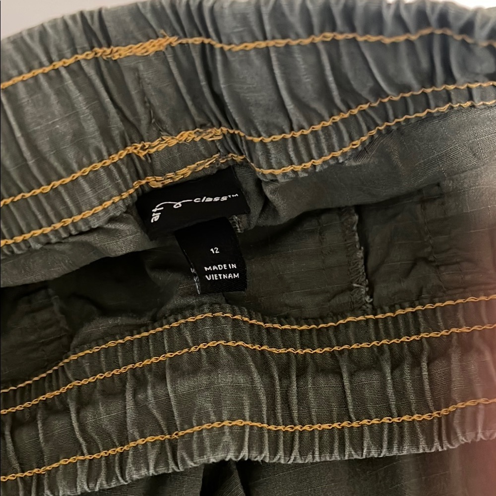 Olive Green Casual Pants - Picture 2 of 3